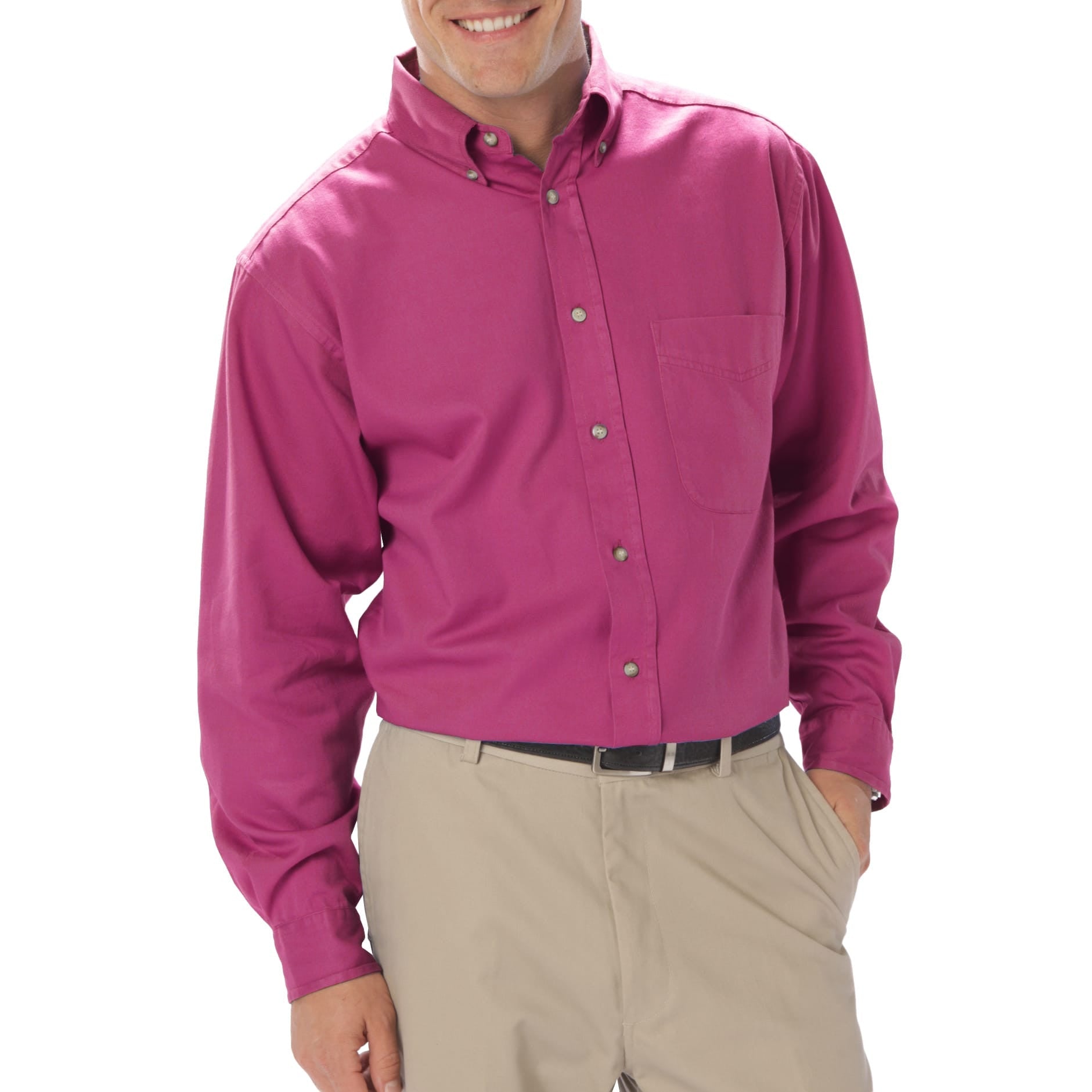 Blue Generation Men's Long Sleeve Cotton Twill Shirt SM-8XL