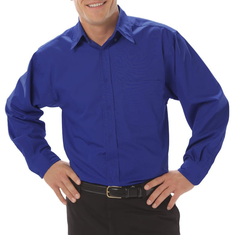 Blue Generation Men's Long Sleeve Fine Line Twill Shirt MD-6XL