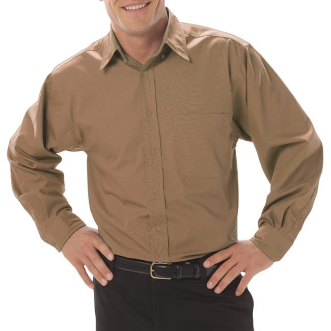 Blue Generation Men's Long Sleeve Fine Line Twill Shirt MD-6XL