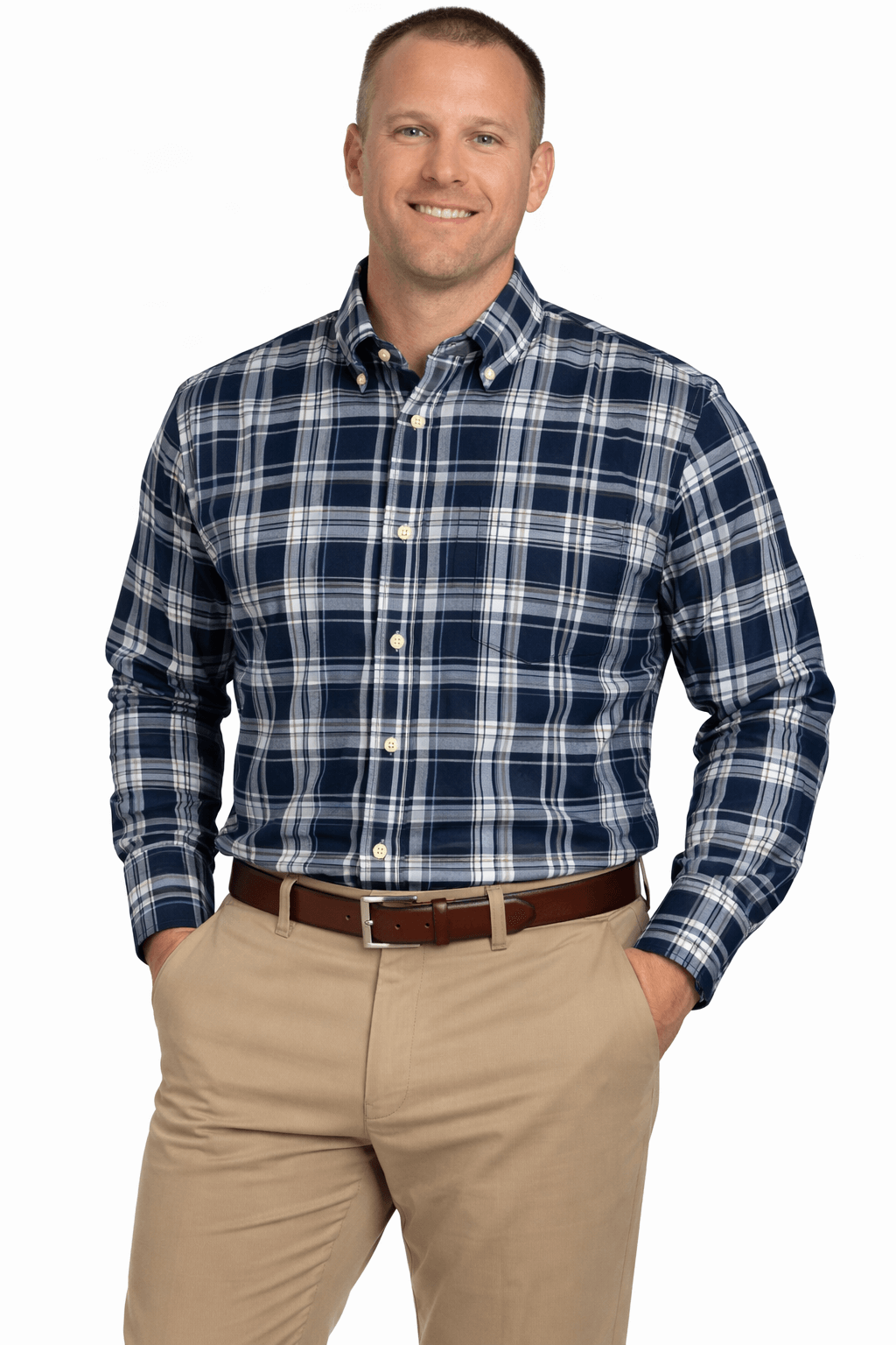 Falcon Bay Classics Plaid Woven Dress Shirt - NOW 20% OFF LISTED PRICE!