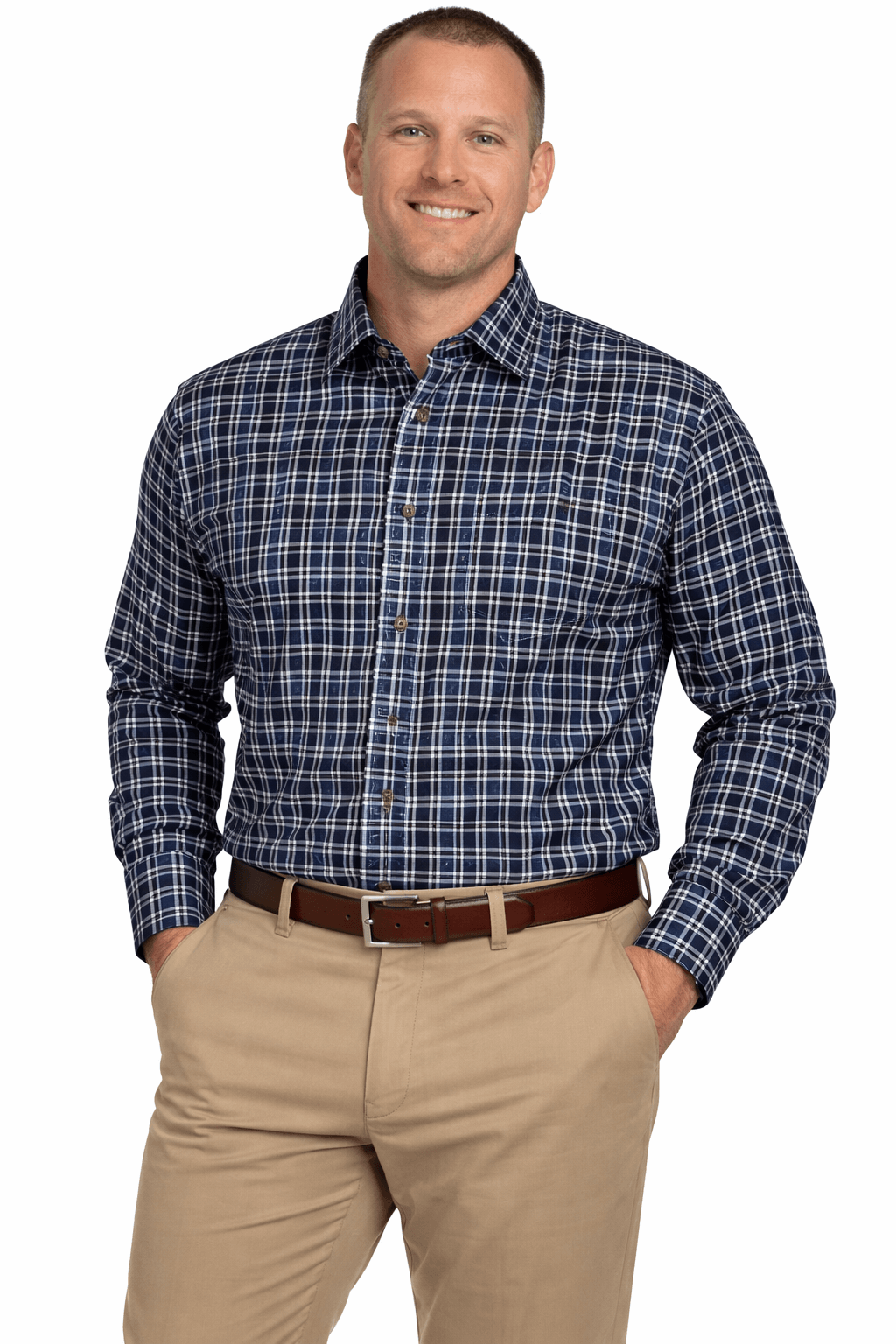 Falcon Bay Classics Plaid Woven Dress Shirt - NOW 20% OFF LISTED PRICE!