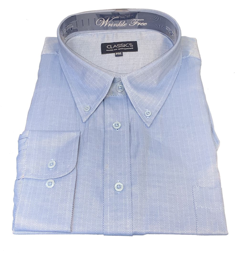 Falcon Bay Classics Herringbone Woven Dress Shirt - NOW 20% OFF LISTED PRICE!