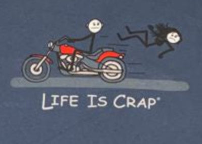 Life Is Crap Printed Tee Shirt Closeout