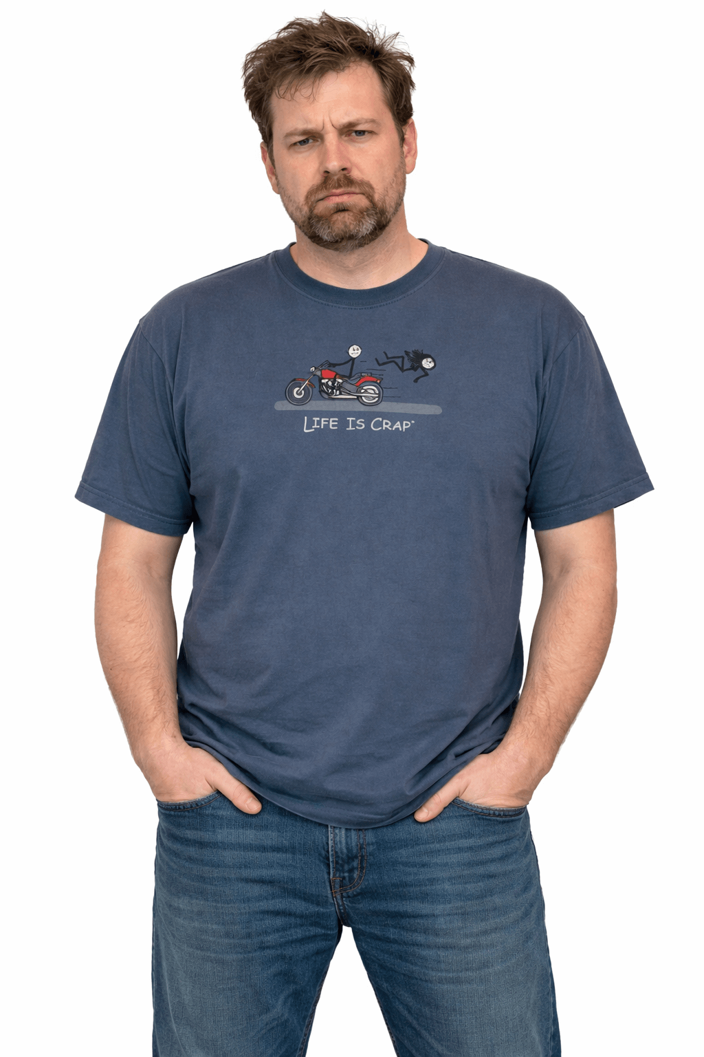 Life Is Crap Printed Tee Shirt Closeout