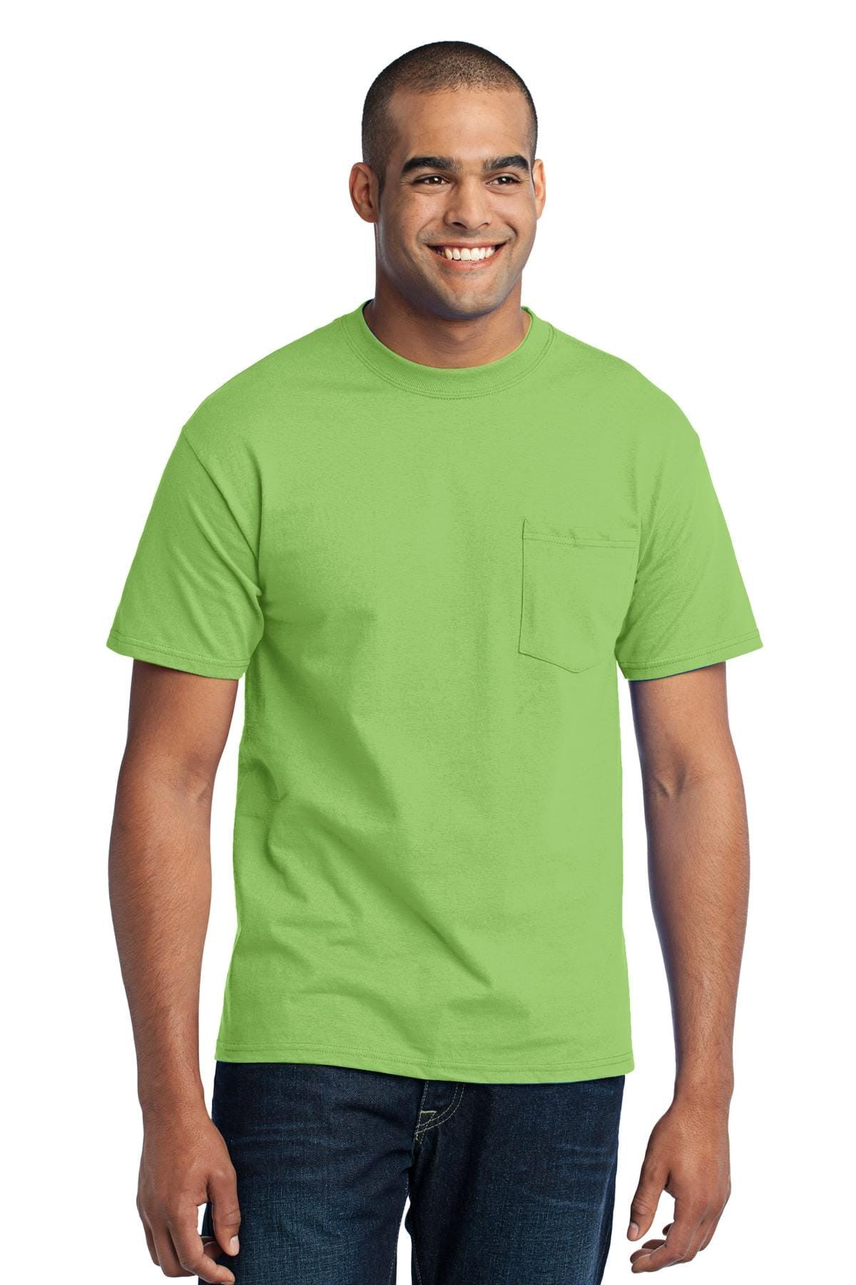 Port & Company 50/50 Poly/Cotton Pocket Tee 2XL-6XL and LT-4XT