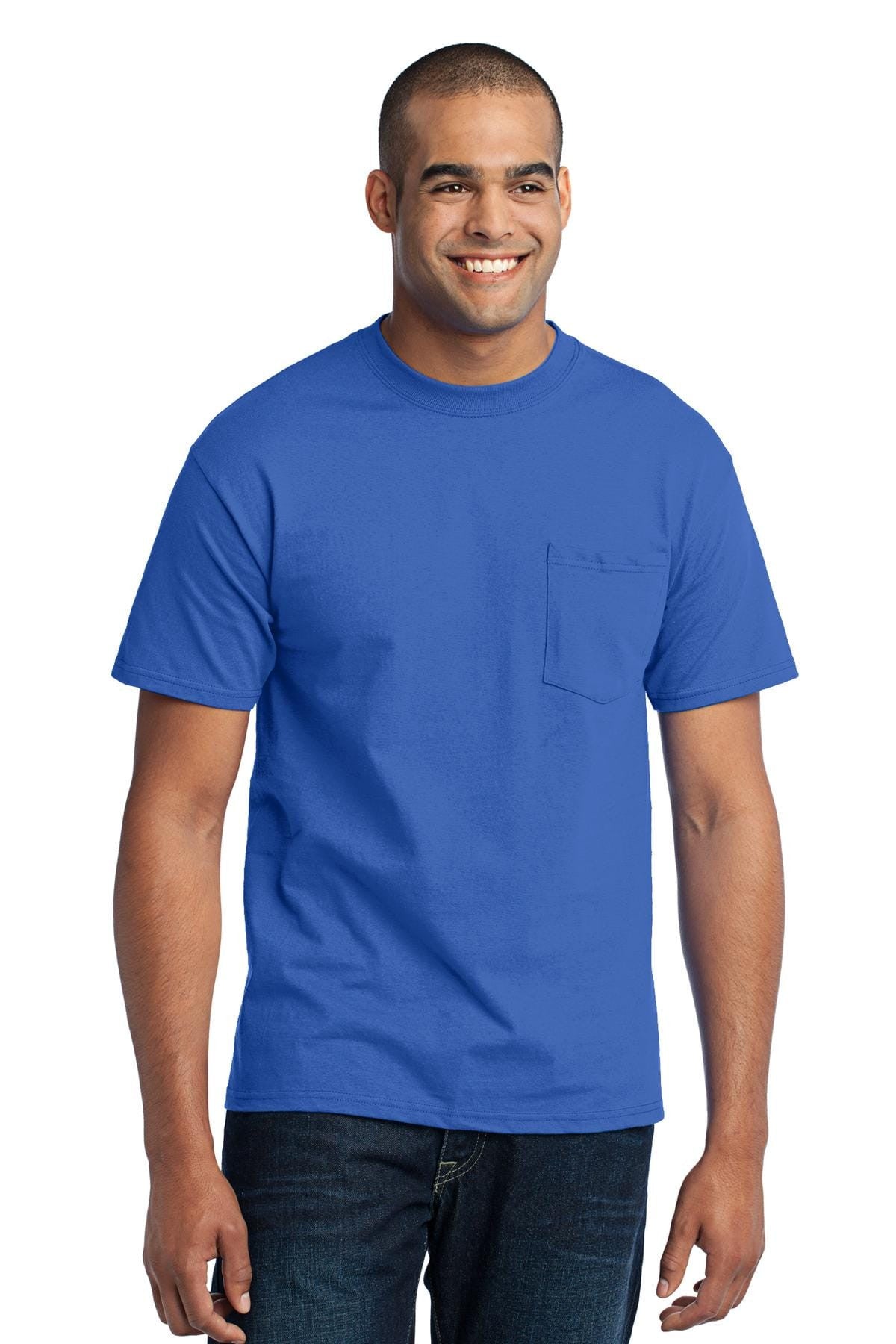 Port & Company 50/50 Poly/Cotton Pocket Tee 2XL-6XL and LT-4XT