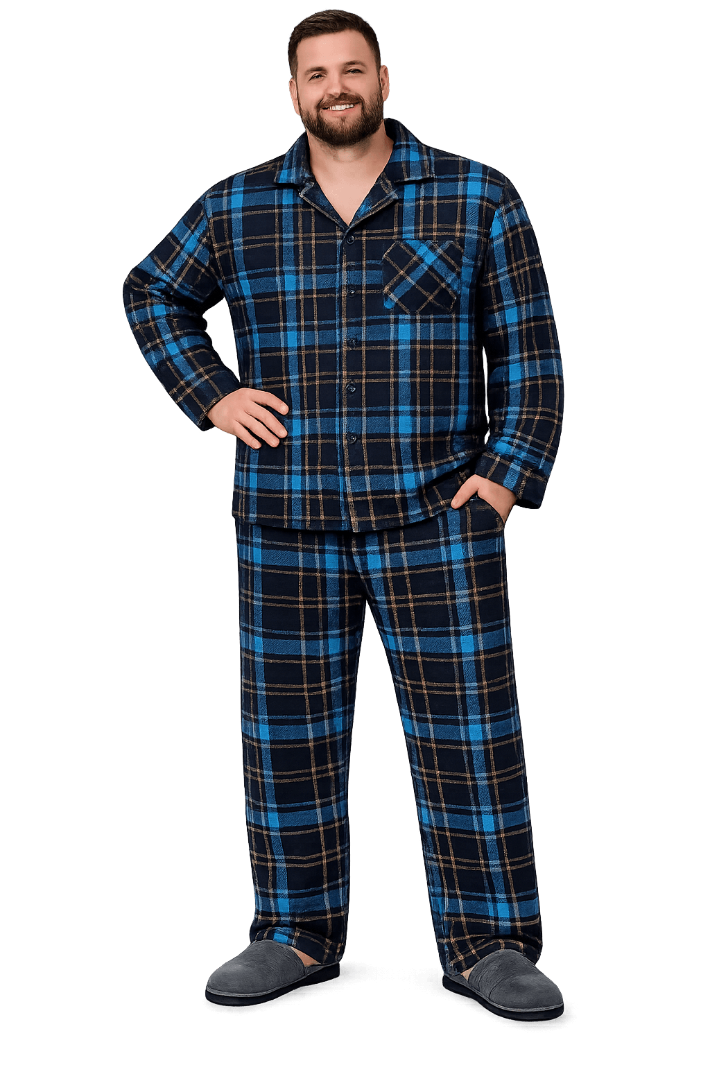 Men's Plaid Flannel Pajama Set