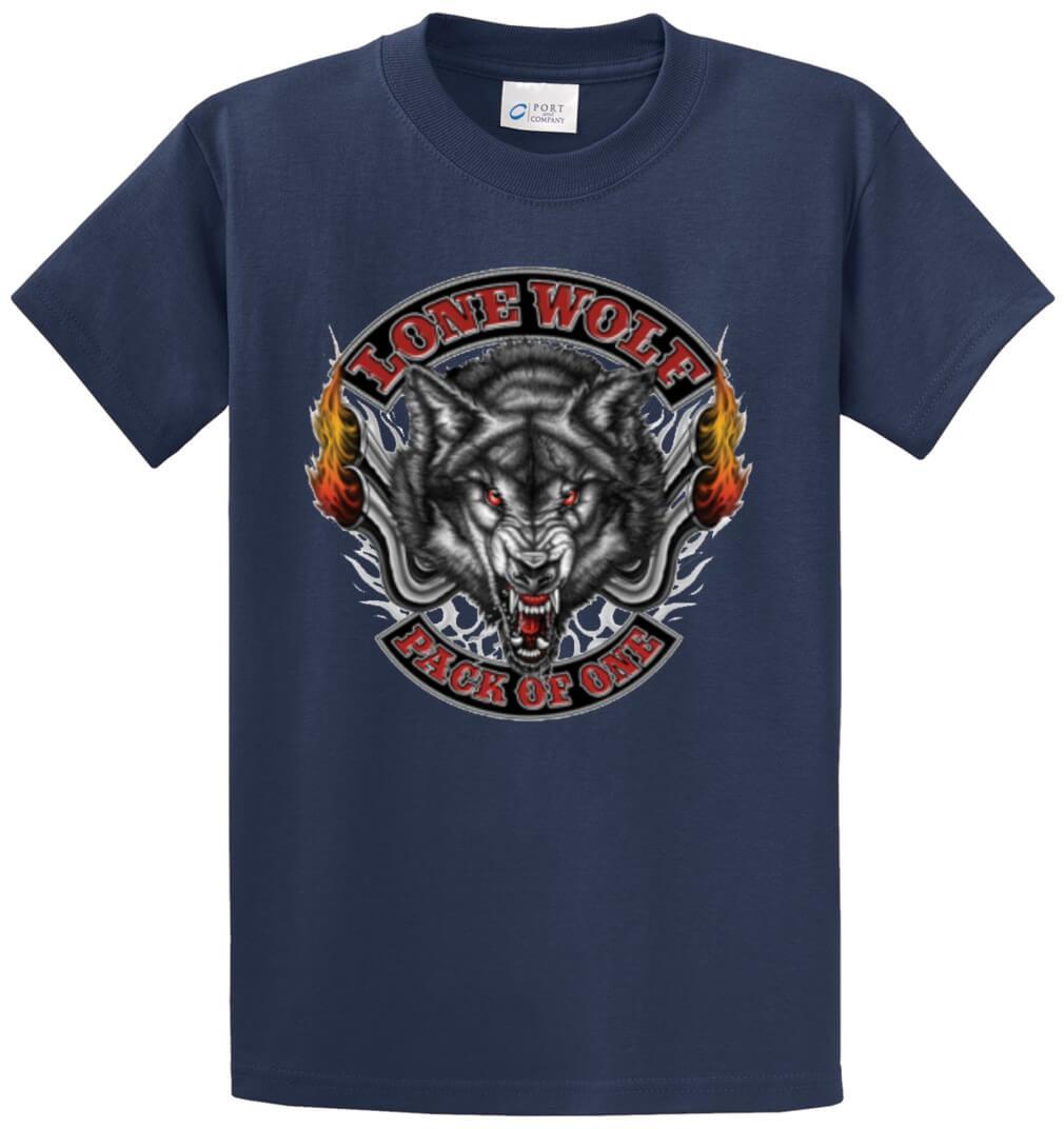 Lone Wolf Pack Of One Printed Tee Shirt