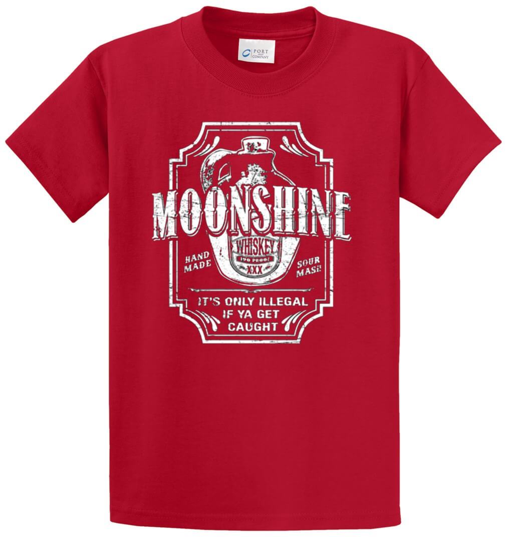Moonshine Whiskey Printed Tee Shirt