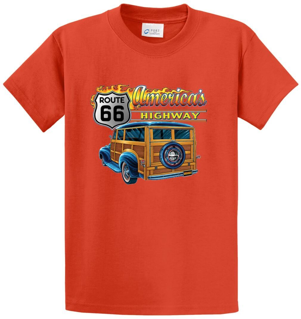 America's Highway Woodie Printed Tee Shirt