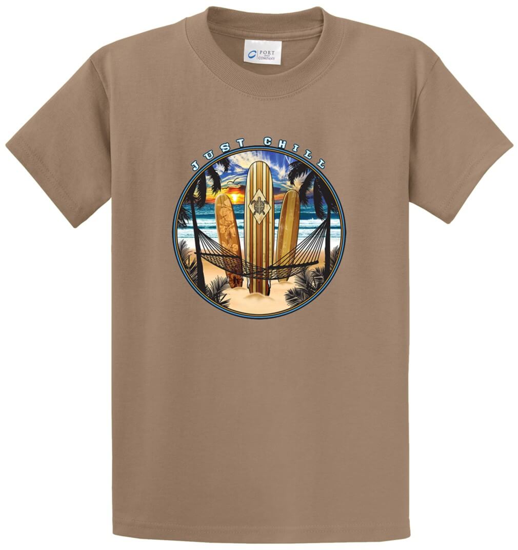 Just Chill Surf Printed Tee Shirt
