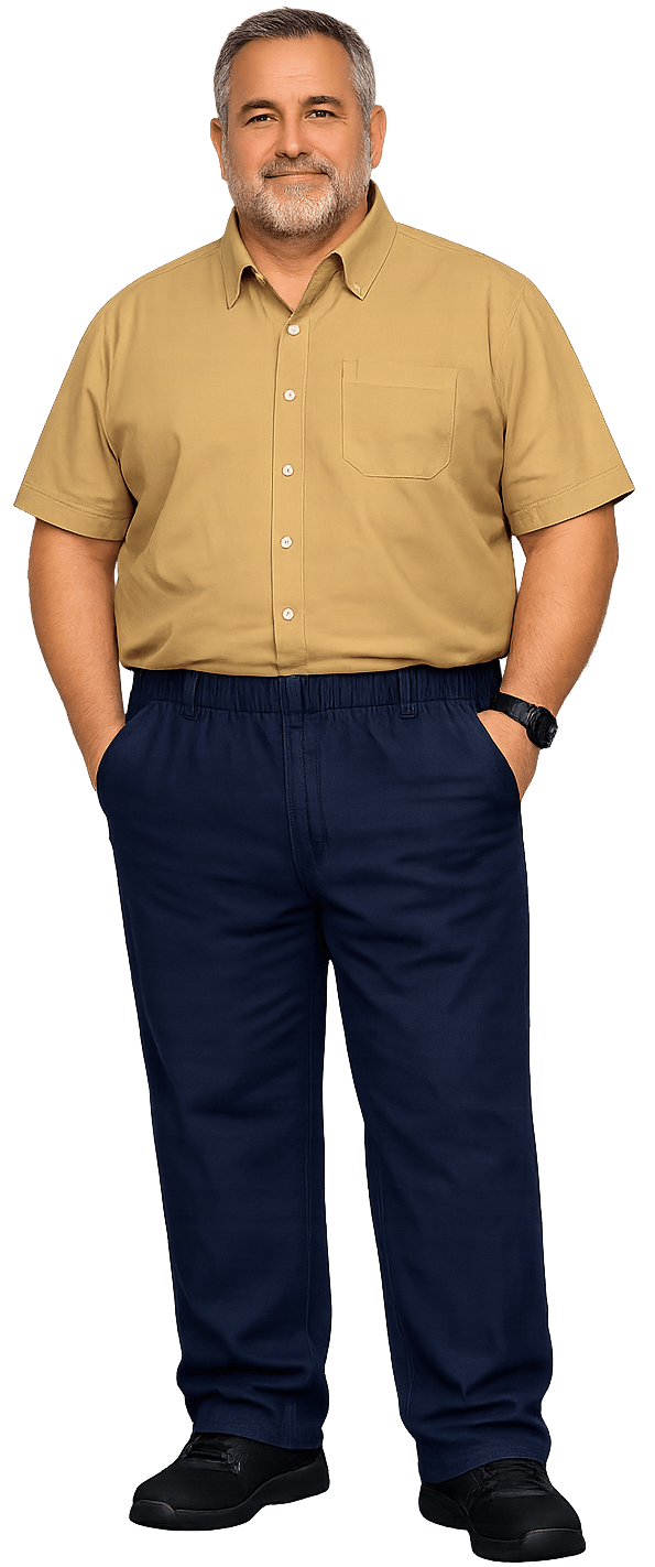 Falcon Bay Men's Full Elastic Casual Denim Pant 34-72w