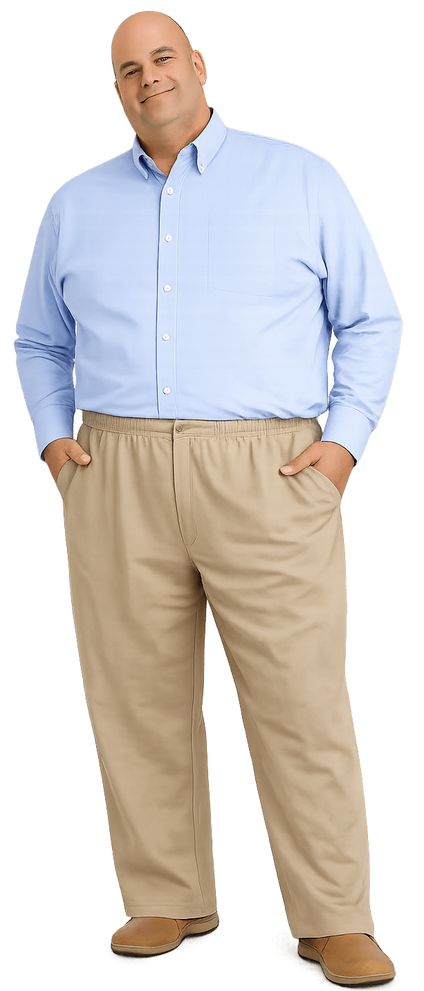 Falcon Bay Men's Full Elastic Casual Pant 38-72w