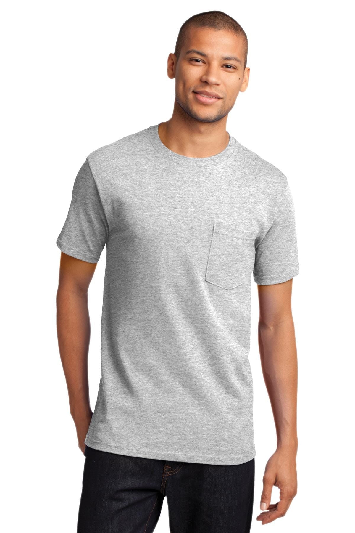 Port & Company Heavyweight Cotton Pocket Tee Shirt MD-4XL and LT-4XT