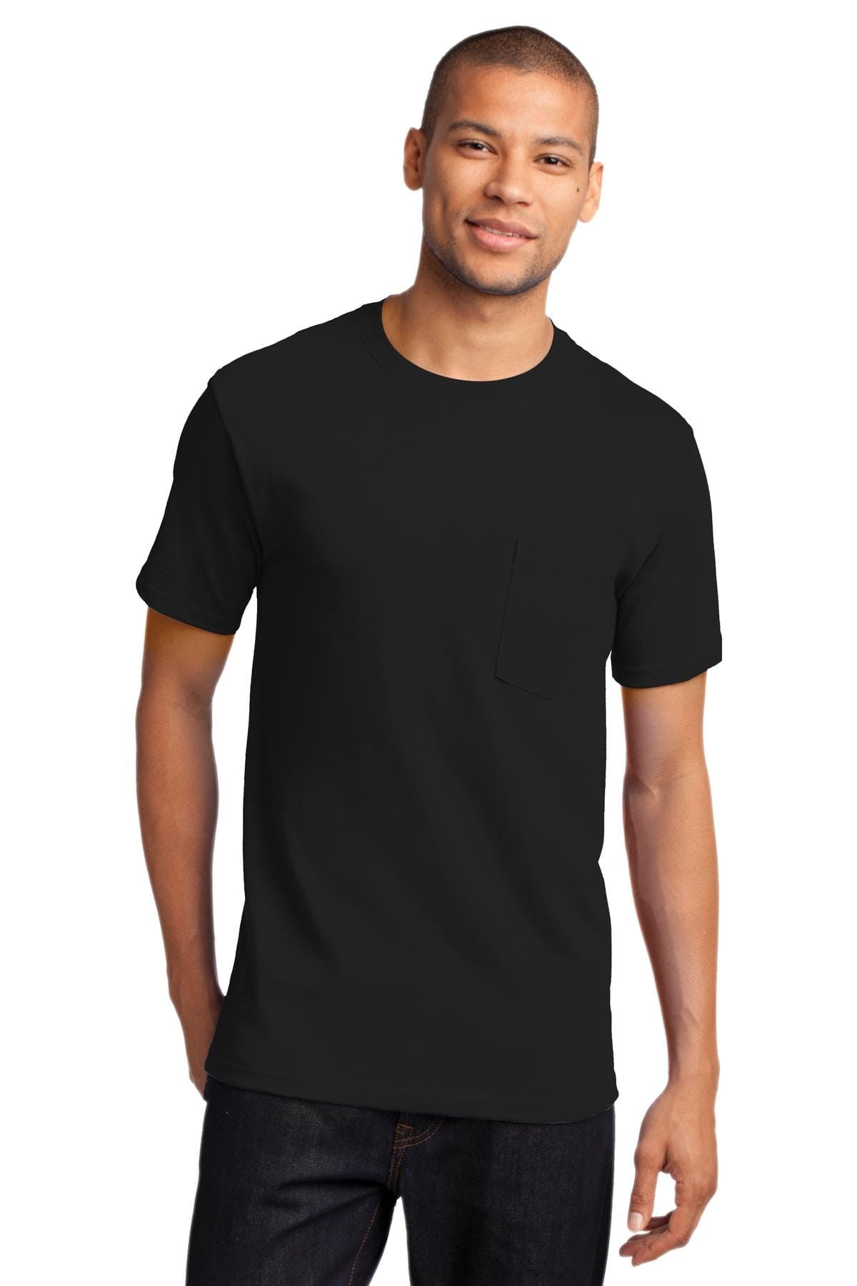 Port & Company Heavyweight Cotton Pocket Tee Shirt MD-4XL and LT-4XT