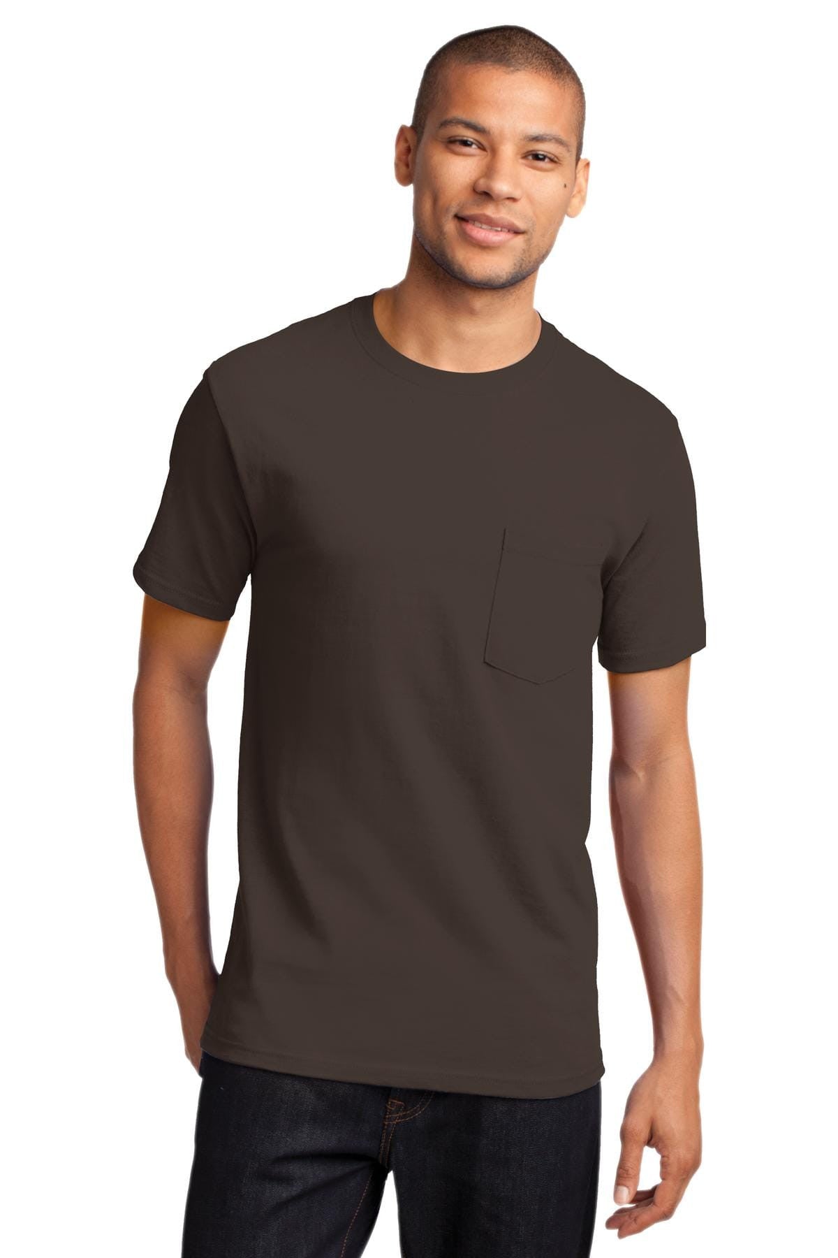 Port & Company Heavyweight Cotton Pocket Tee Shirt MD-4XL and LT-4XT