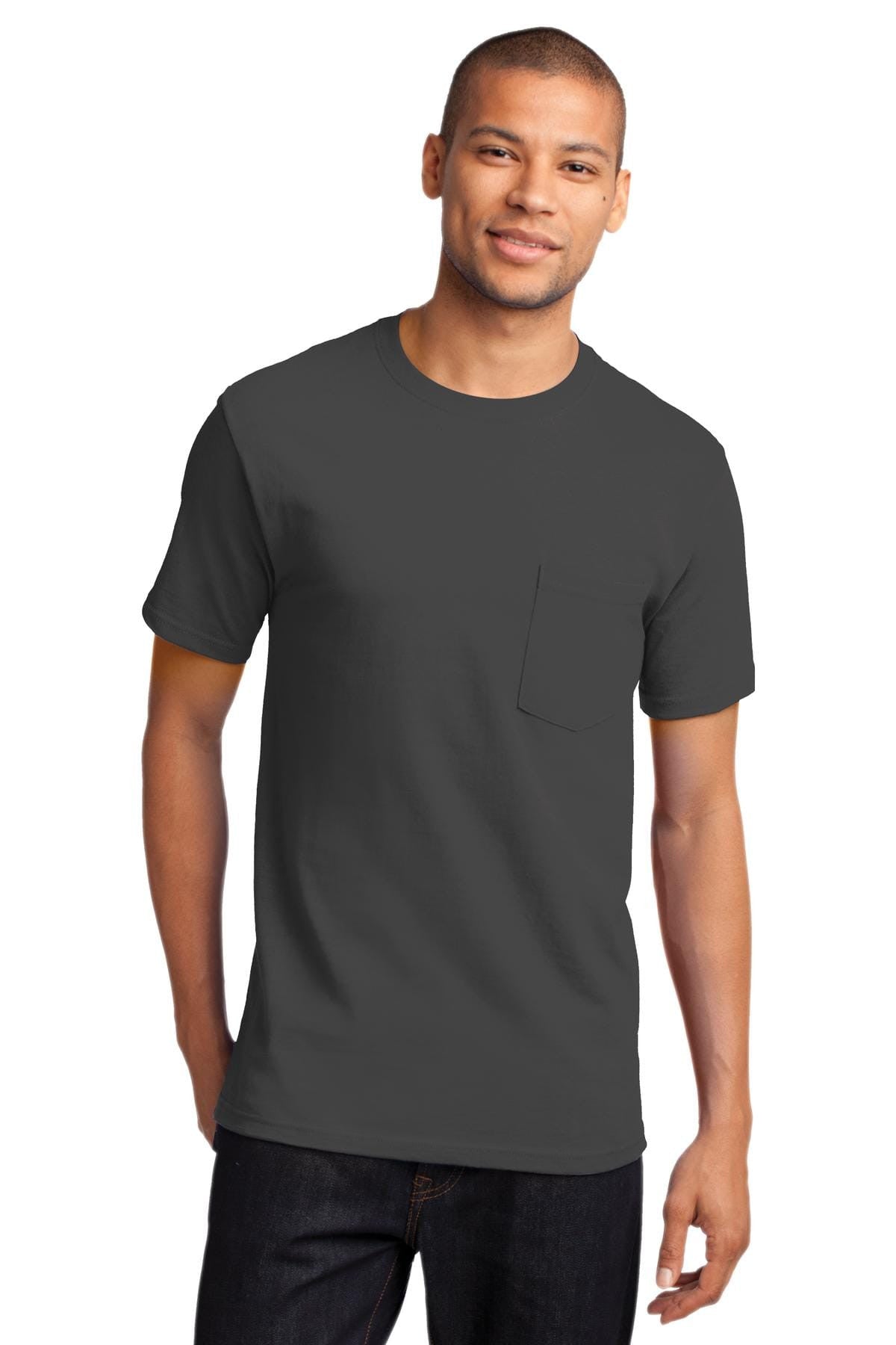 Port & Company Heavyweight Cotton Pocket Tee Shirt MD-4XL and LT-4XT