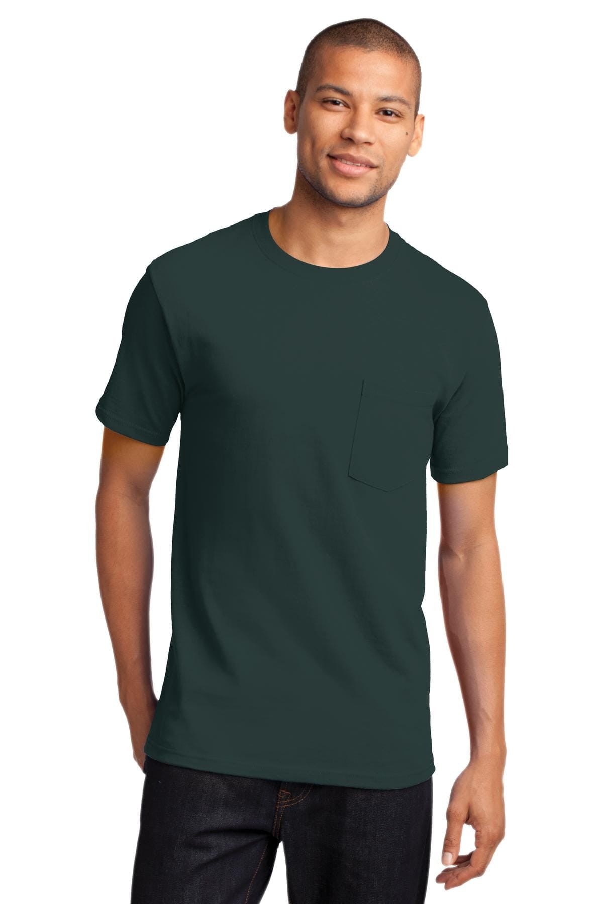 Port & Company Heavyweight Cotton Pocket Tee Shirt MD-4XL and LT-4XT