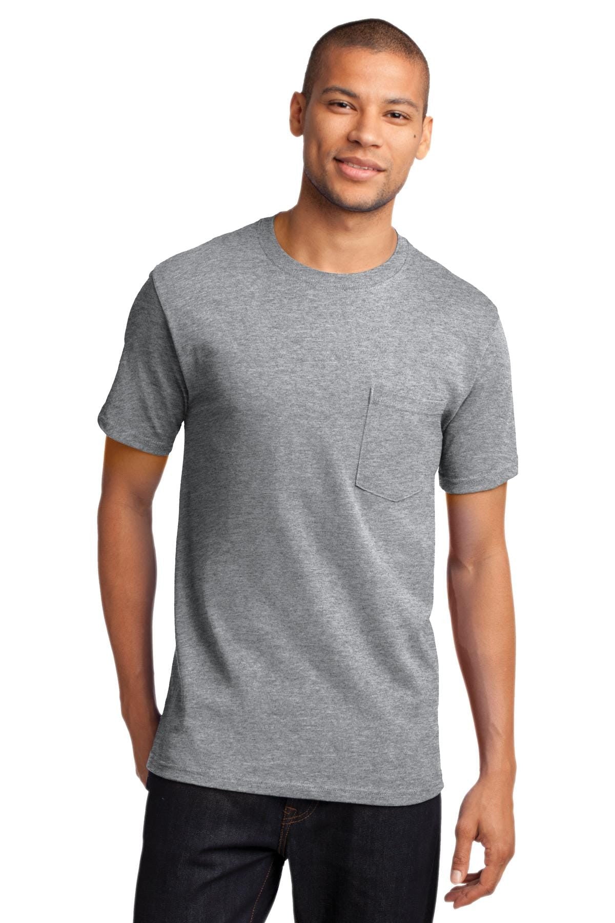 Port & Company Heavyweight Cotton Pocket Tee Shirt MD-4XL and LT-4XT