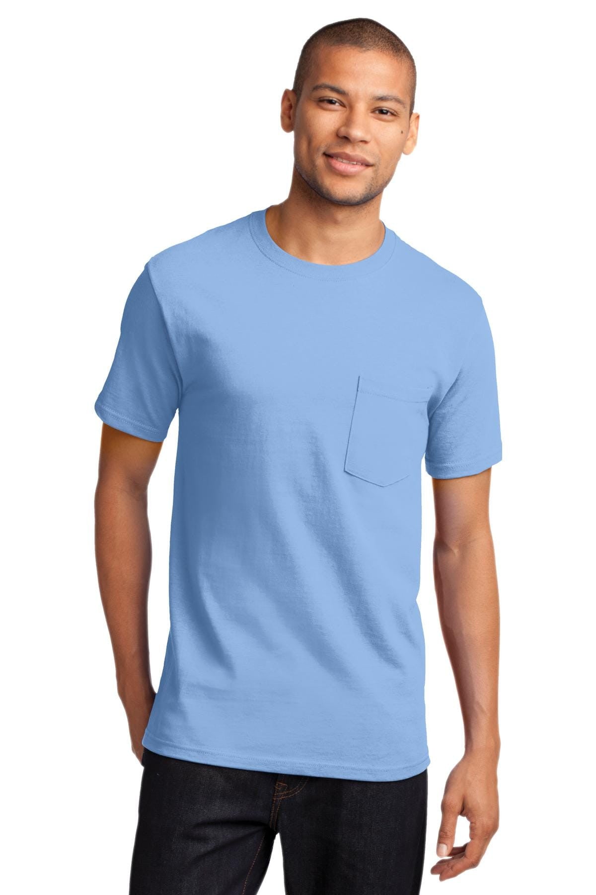 Port & Company Heavyweight Cotton Pocket Tee Shirt MD-4XL and LT-4XT