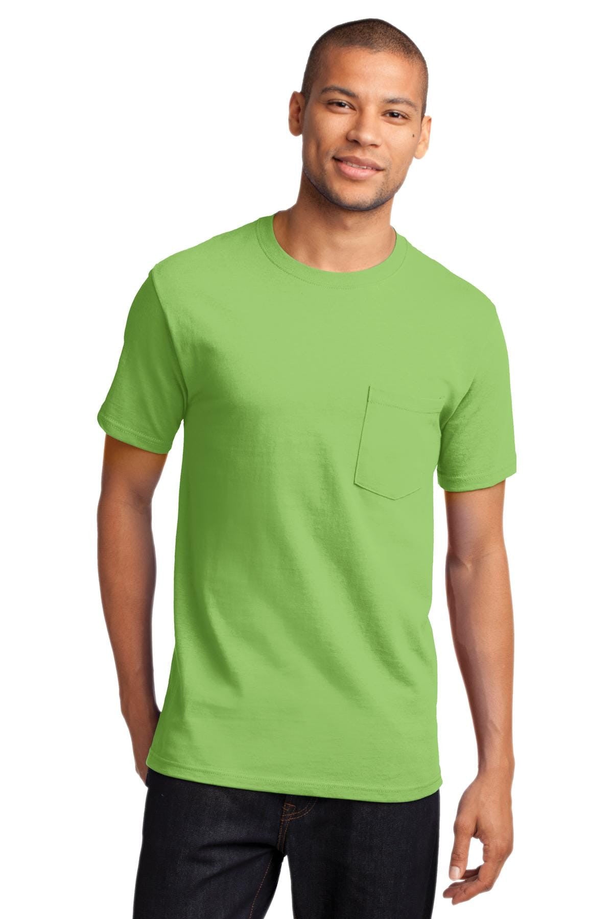 Port & Company Heavyweight Cotton Pocket Tee Shirt MD-4XL and LT-4XT