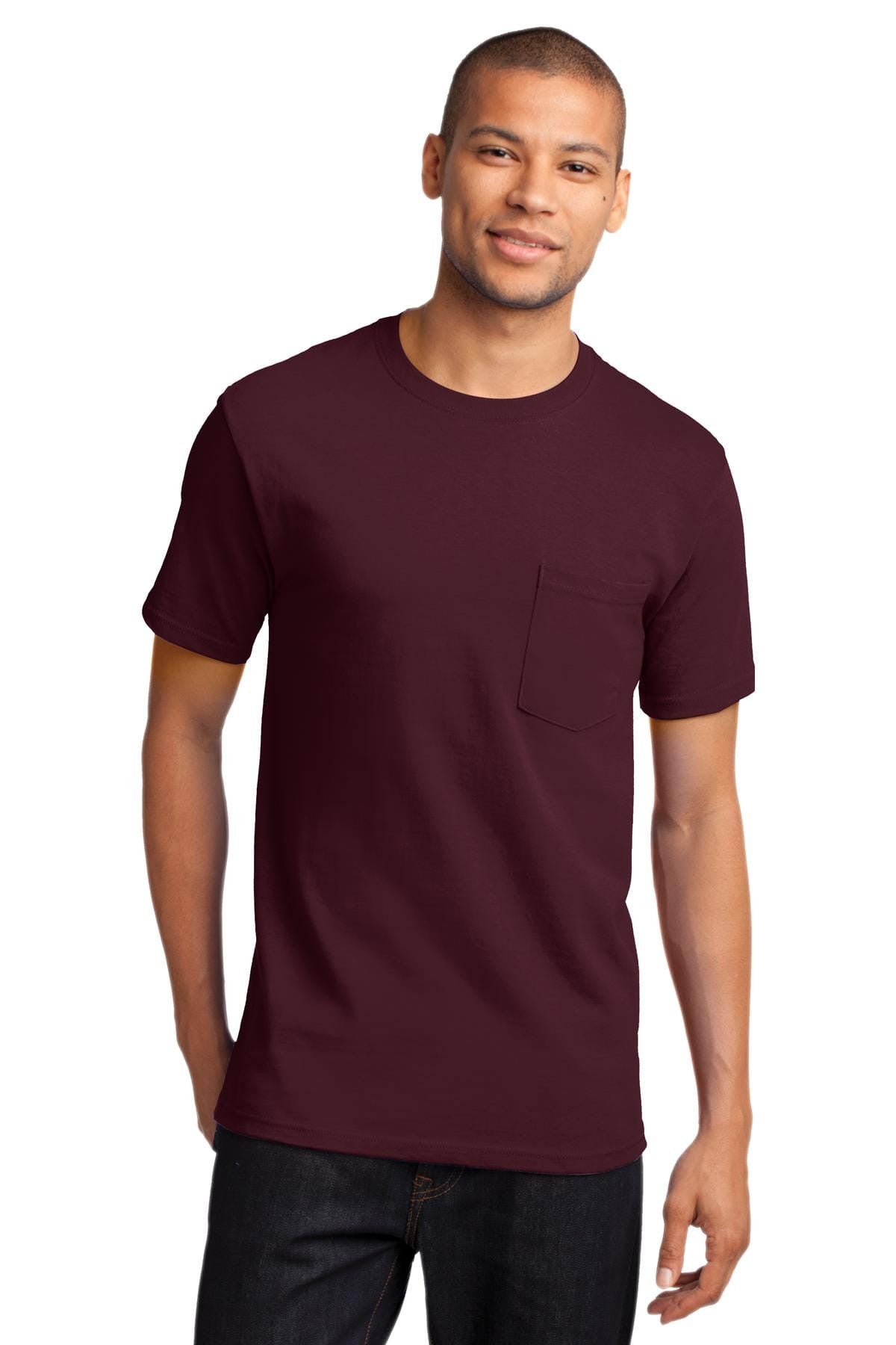 Port & Company Heavyweight Cotton Pocket Tee Shirt MD-4XL and LT-4XT