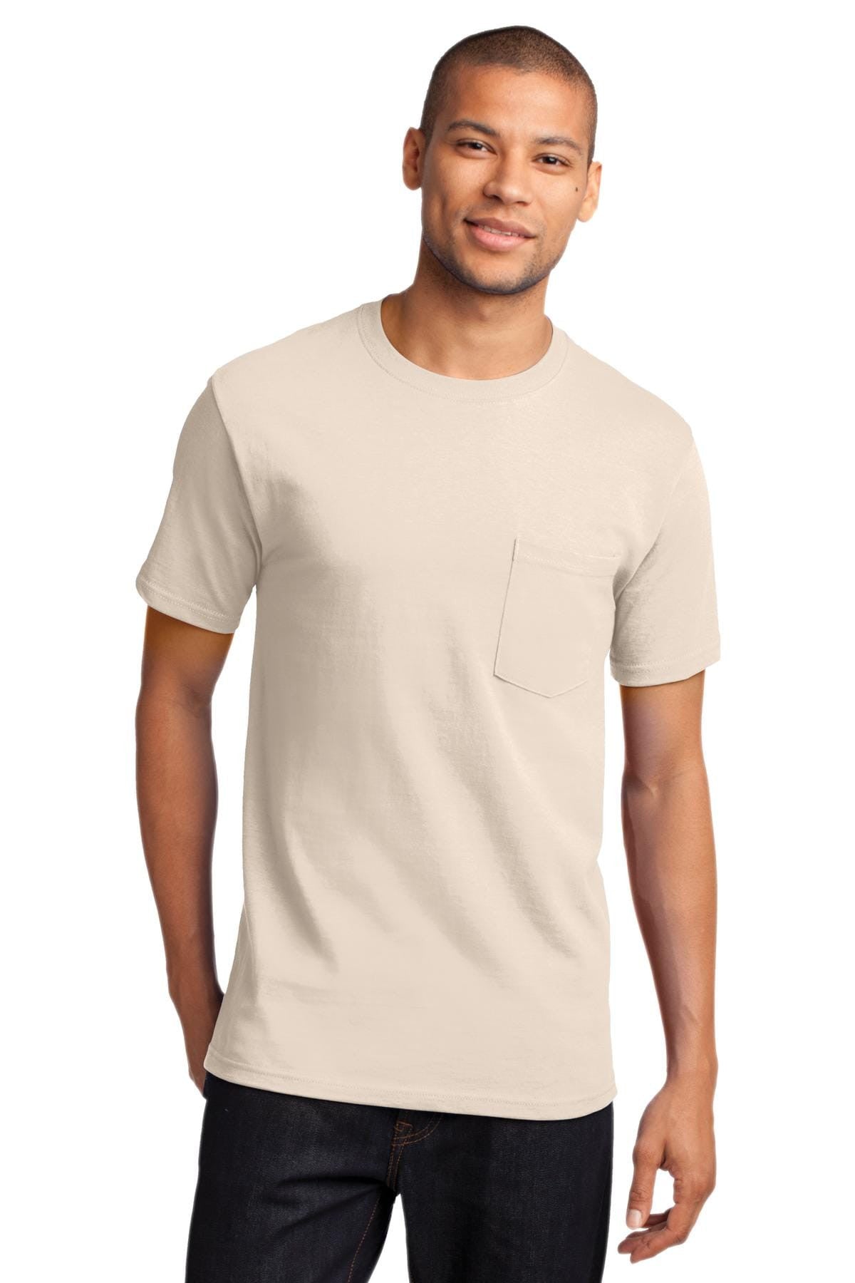 Port & Company Heavyweight Cotton Pocket Tee Shirt MD-4XL and LT-4XT