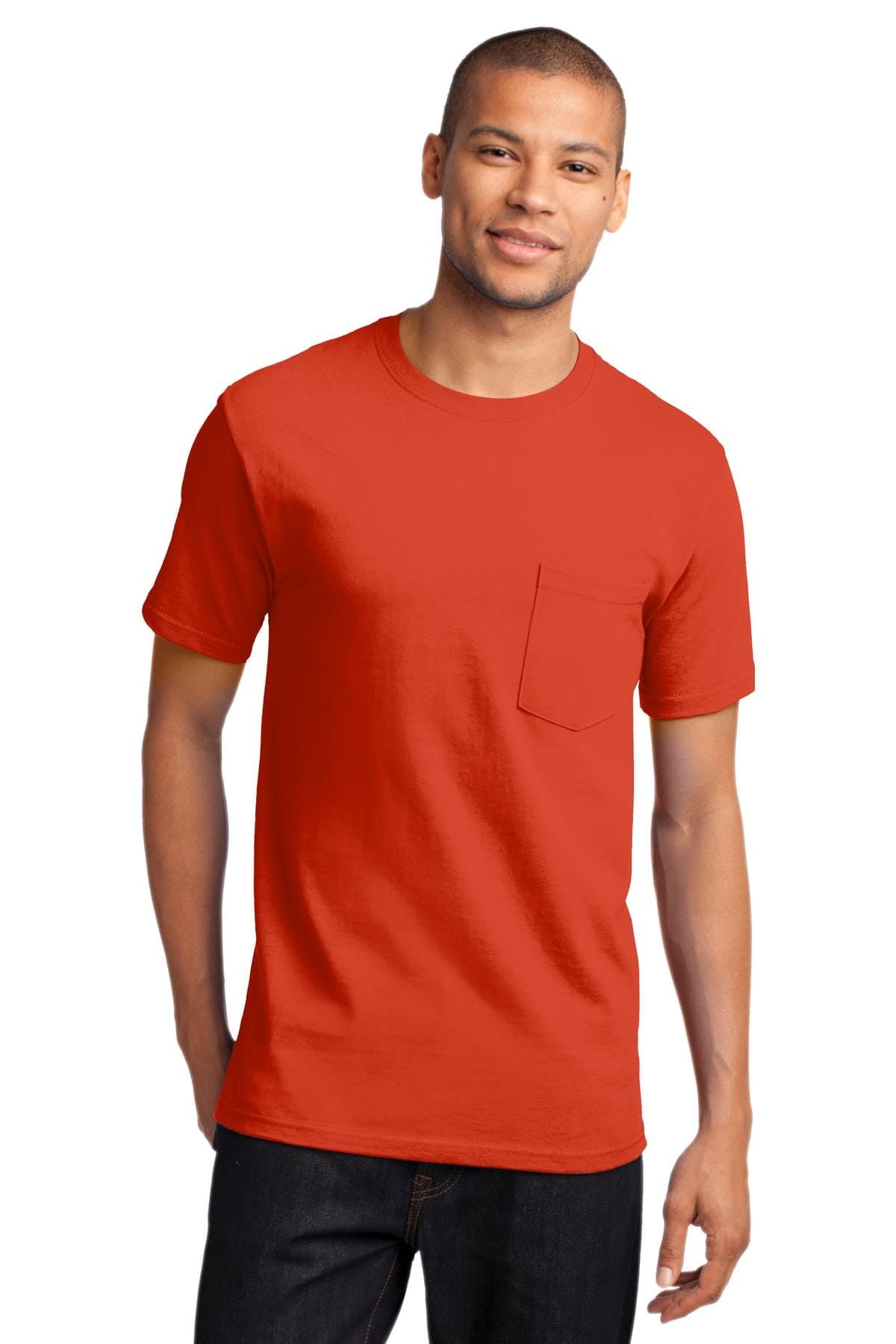 Port & Company Heavyweight Cotton Pocket Tee Shirt MD-4XL and LT-4XT
