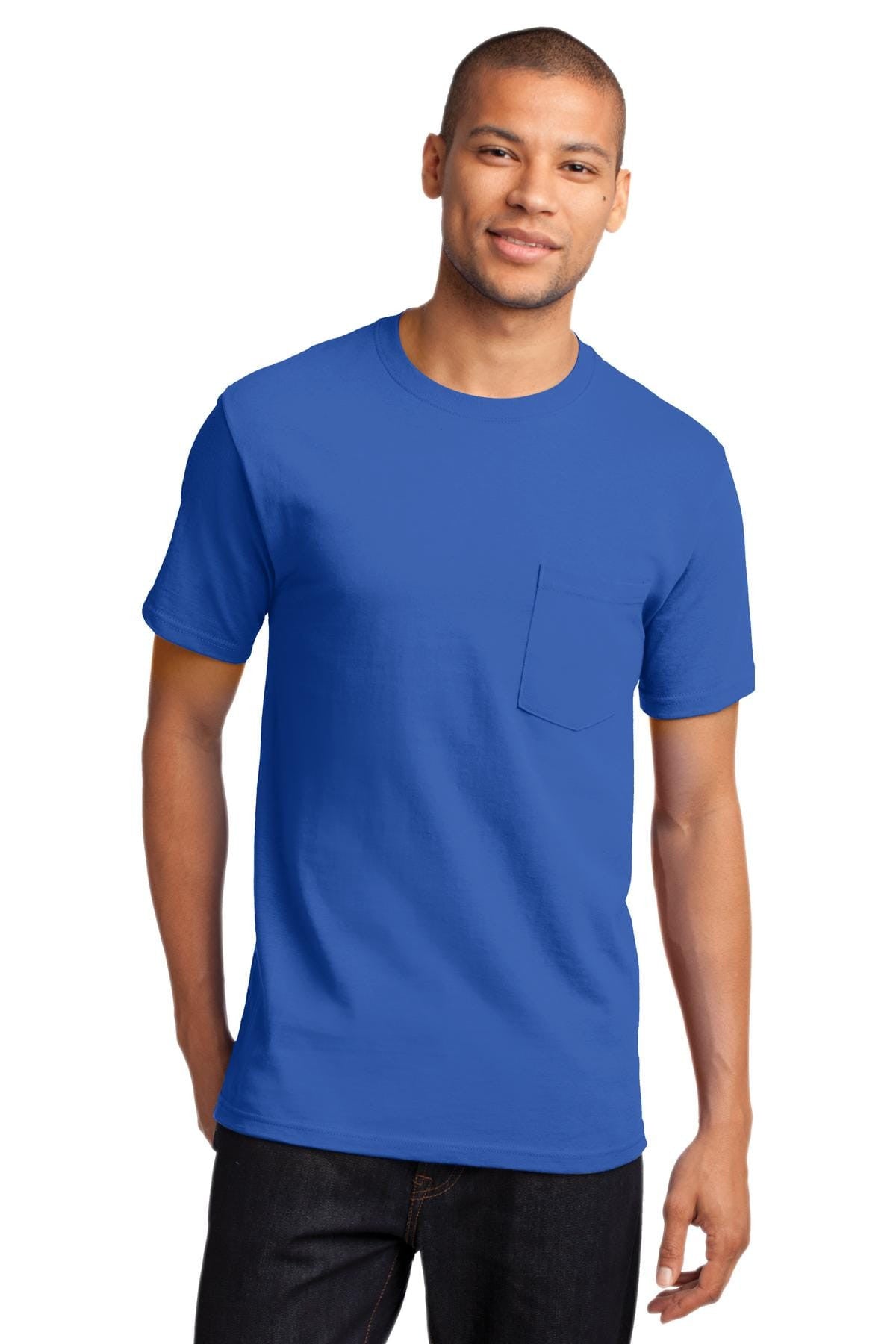 Port & Company Heavyweight Cotton Pocket Tee Shirt MD-4XL and LT-4XT