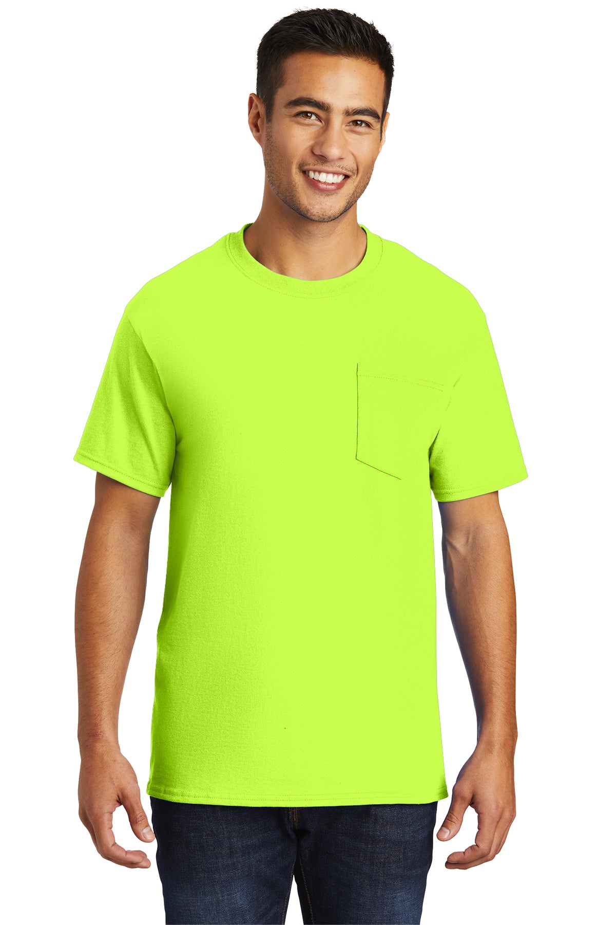 Port & Company Heavyweight Cotton Pocket Tee Shirt MD-4XL and LT-4XT