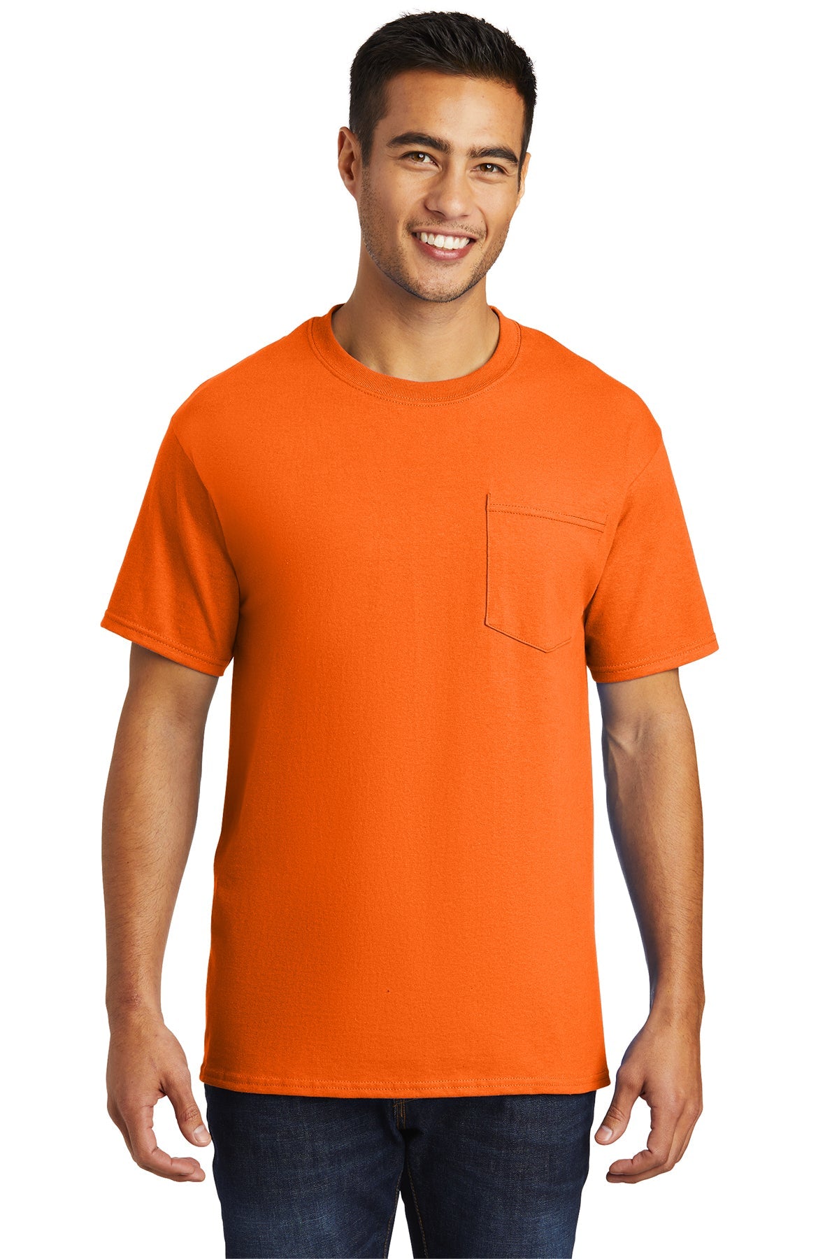 Port & Company Heavyweight Cotton Pocket Tee Shirt MD-4XL and LT-4XT