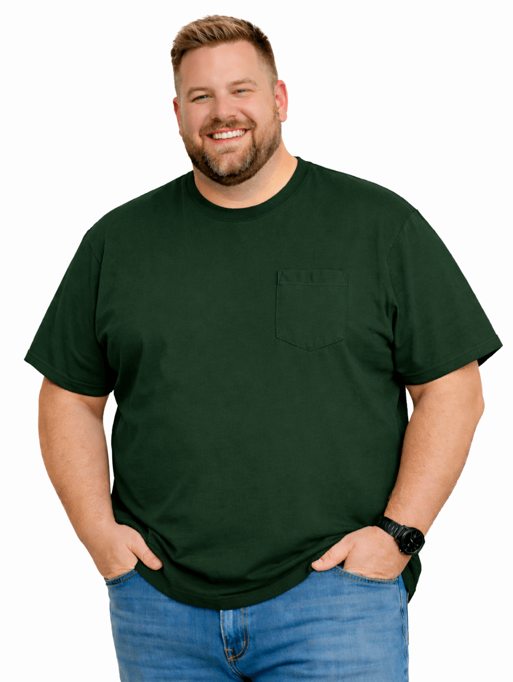 Falcon Bay Big Man Soft Cotton Pocket Tee Shirt 5XL-10XL and 4XT-6XT