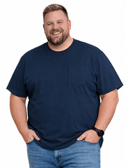 Falcon Bay Big Man Soft Cotton Pocket Tee Shirt 5XL-10XL and 4XT-6XT