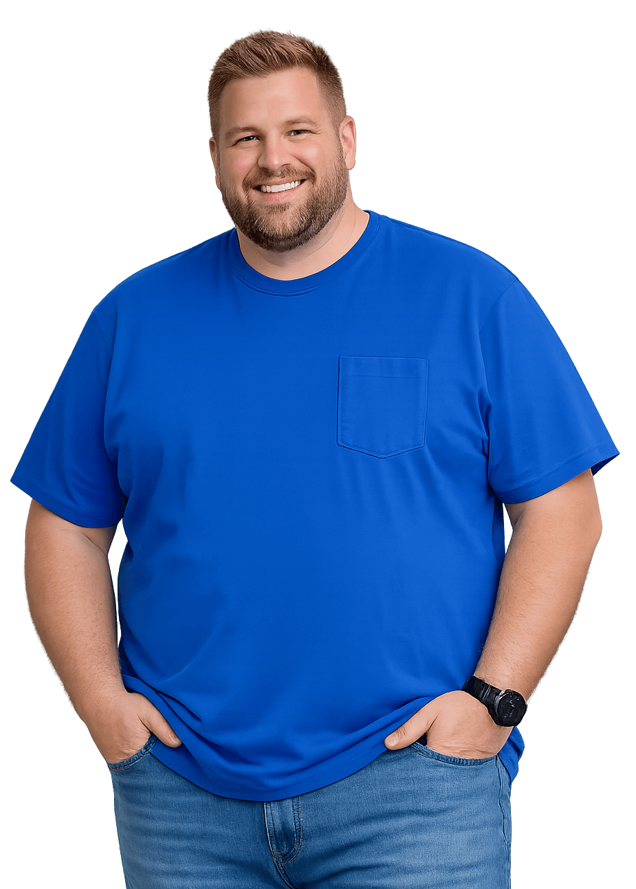 Falcon Bay Big Man Soft Cotton Pocket Tee Shirt 5XL-10XL and 4XT-6XT