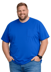 Falcon Bay Big Man Soft Cotton Pocket Tee Shirt 5XL-10XL and 4XT-6XT