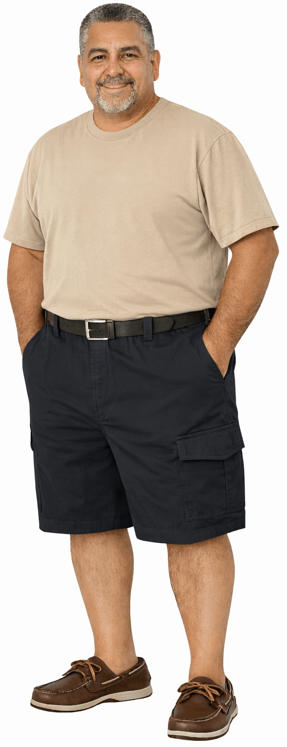 Falcon Bay Men's Half Elastic Cargo Short 2XL-8XL