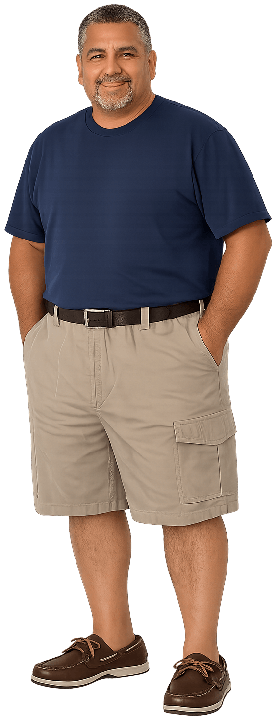 Falcon Bay Men's Half Elastic Cargo Short 2XL-8XL