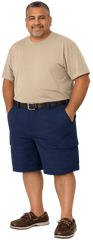 Falcon Bay Men's Half Elastic Cargo Short 2XL-8XL