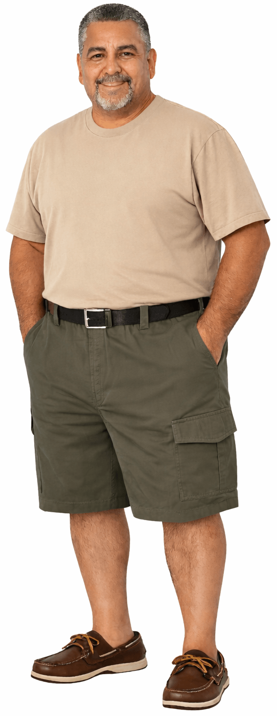 Falcon Bay Men's Half Elastic Cargo Short 2XL-8XL