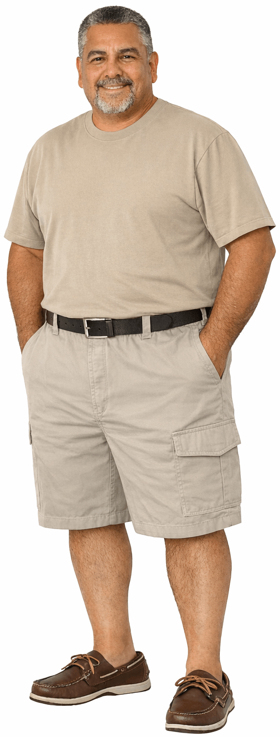 Falcon Bay Men's Half Elastic Cargo Short 2XL-8XL