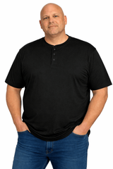 KAM JEANS BRAND BIG MAN HENLEY TEE 3XL-8XL