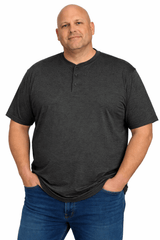 KAM JEANS BRAND BIG MAN HENLEY TEE 3XL-8XL