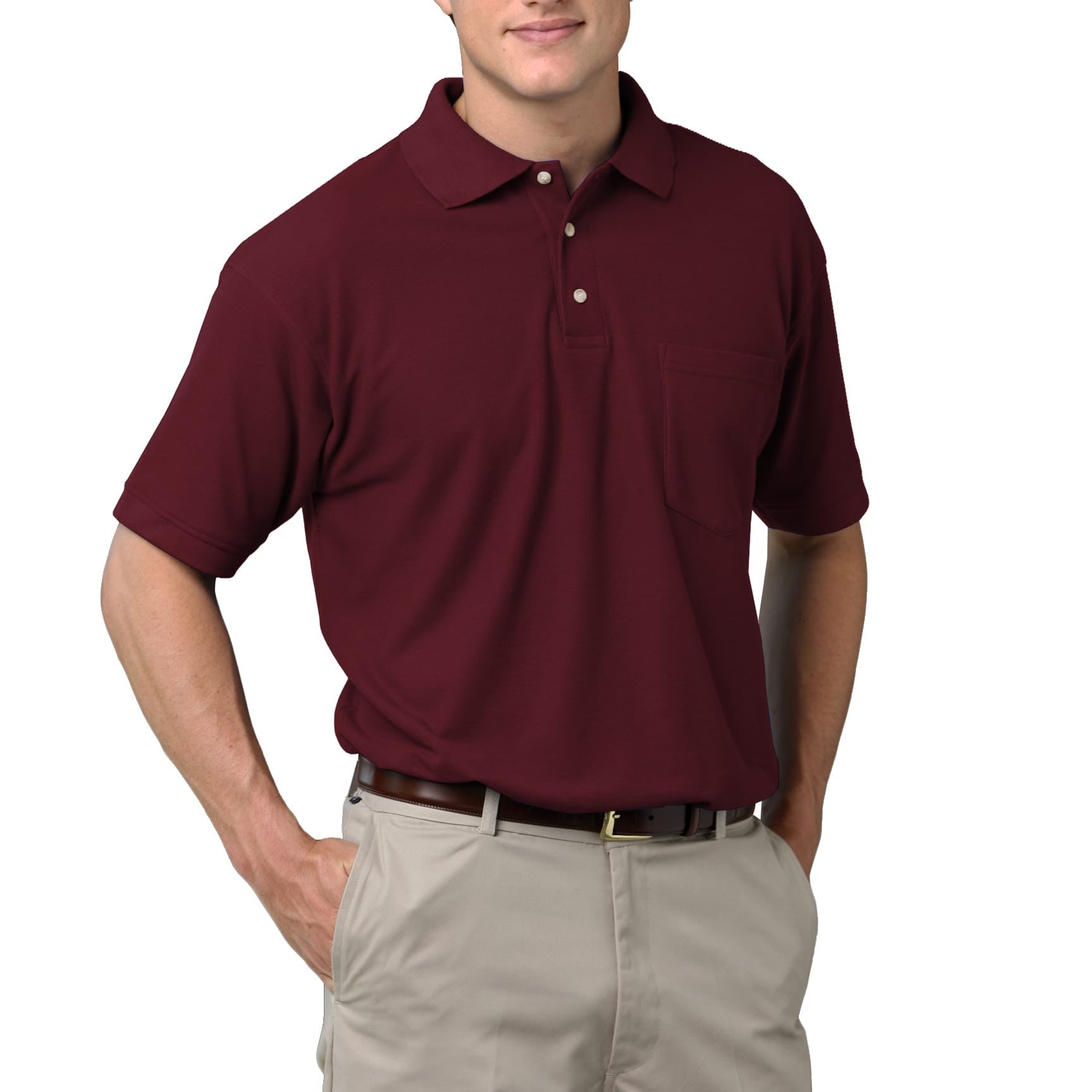 Blue Generation Men's 60/40 Pique Polo Shirt With Pocket SM-6XL