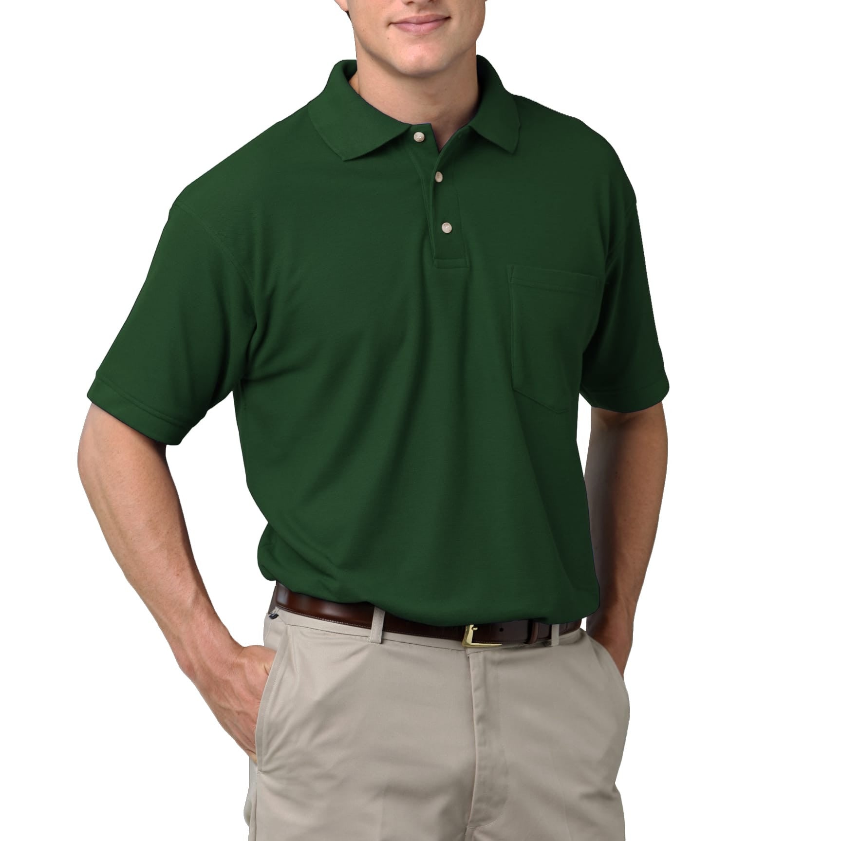 Blue Generation Men's 60/40 Pique Polo Shirt With Pocket SM-6XL