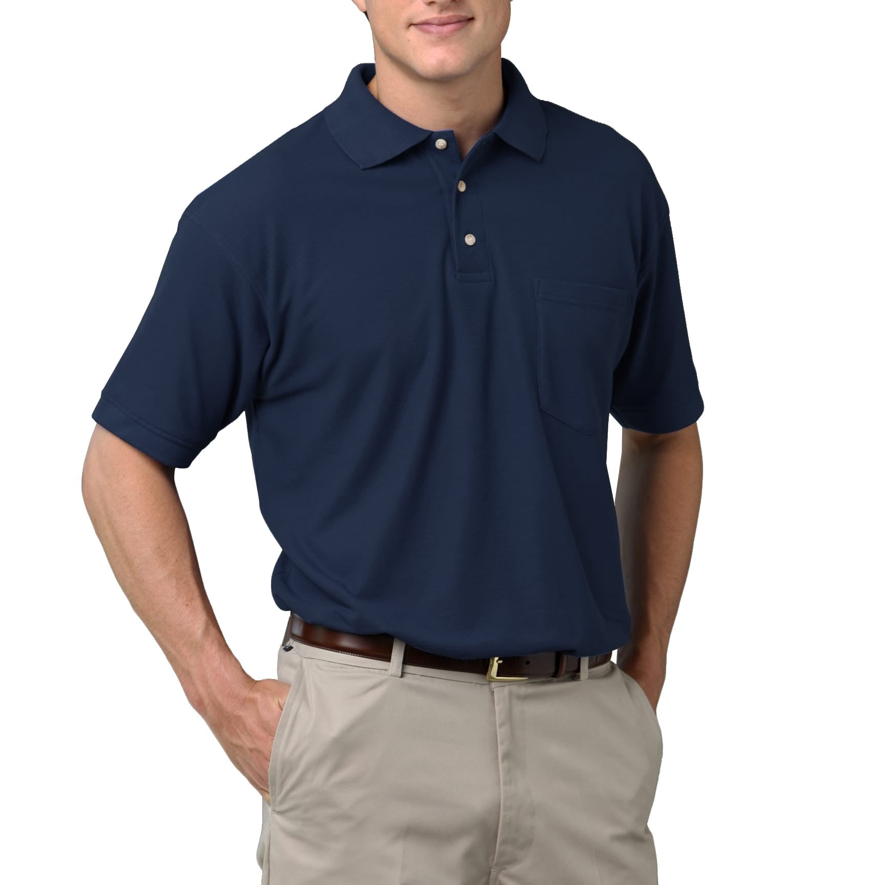 Blue Generation Men's 60/40 Pique Polo Shirt With Pocket SM-6XL