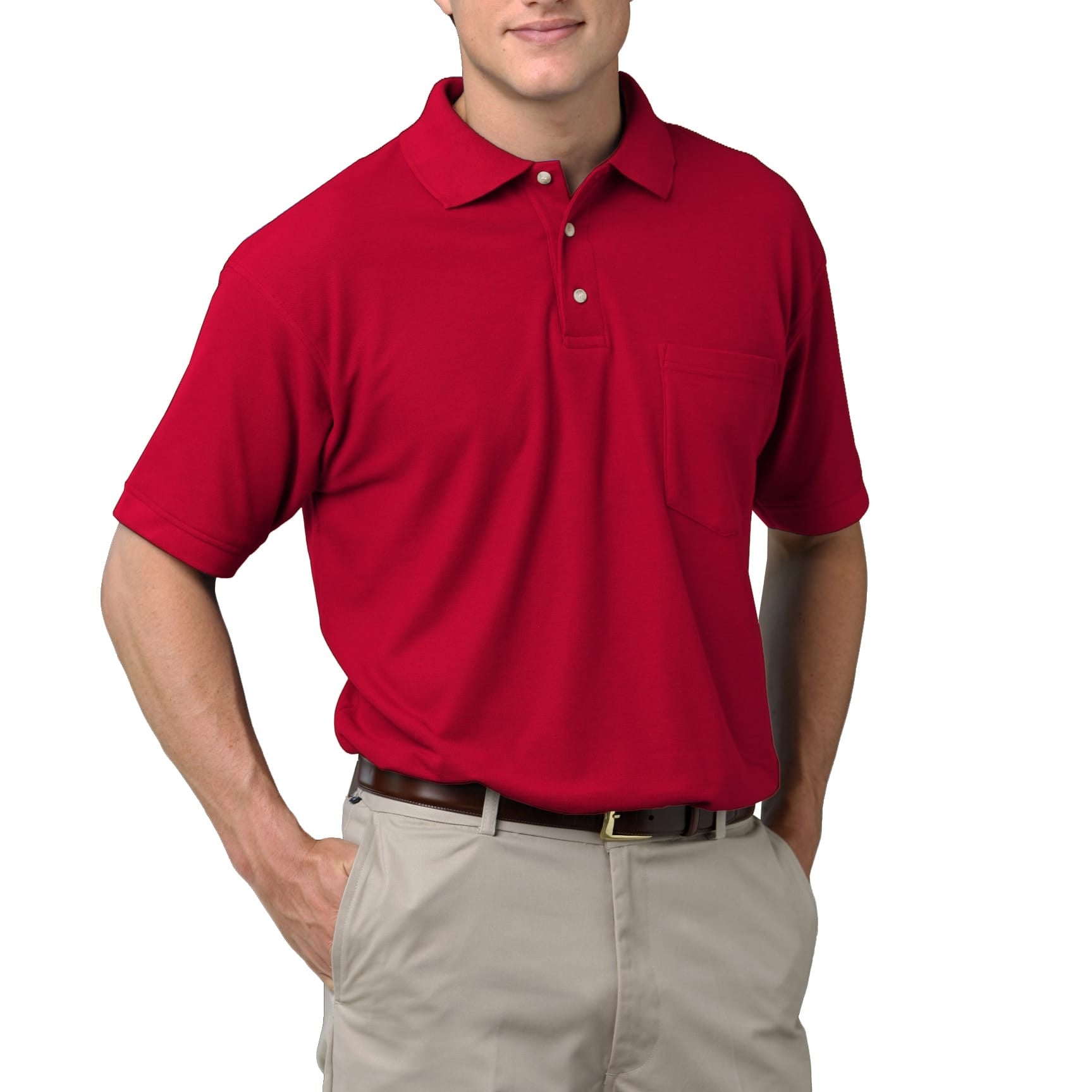 Blue Generation Men's 60/40 Pique Polo Shirt With Pocket SM-6XL