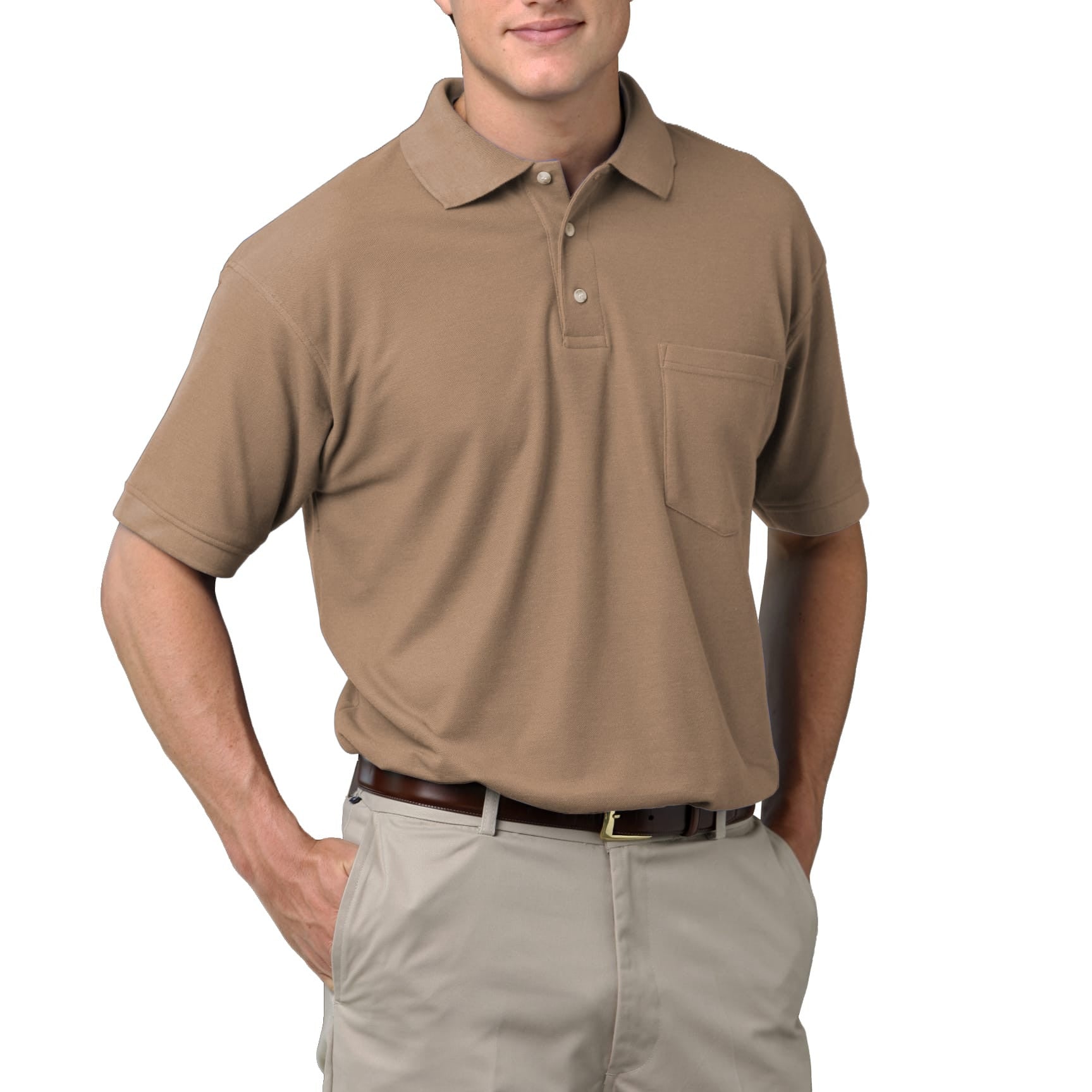 Blue Generation Men's 60/40 Pique Polo Shirt With Pocket SM-6XL