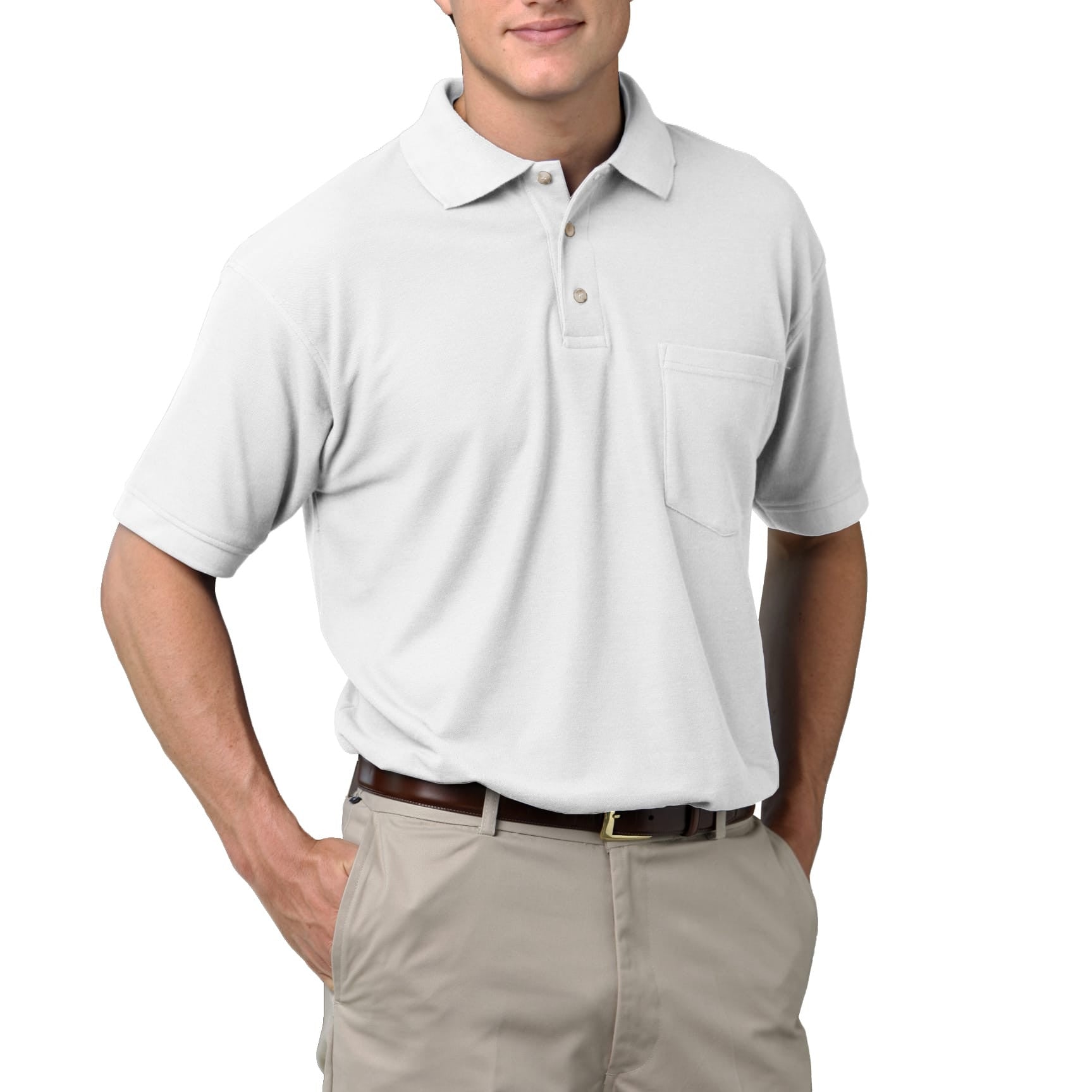 Blue Generation Men's 60/40 Pique Polo Shirt With Pocket SM-6XL