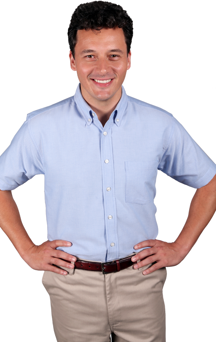 Blue Generation Men's Cotton/Poly Short Sleeve Oxford Shirt SM-5XL