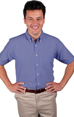 Blue Generation Men's Cotton/Poly Short Sleeve Oxford Shirt SM-5XL
